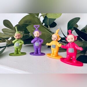 Teletubbies 1998 Figures Ragdoll Decopac Tinky Winky Laa-Laa Dipsey & Po